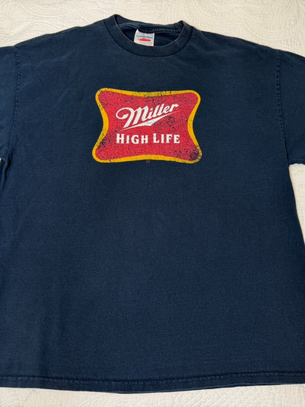Vintage early 2000s Miller High Life tee 🍺 navy XL — authentic Tennessee River
